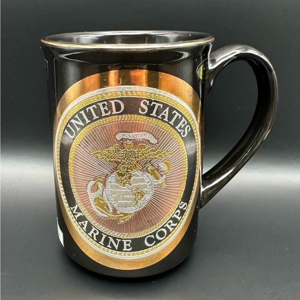 US Marine Corp Mug 24k Gold Rimmed Chokin Collection